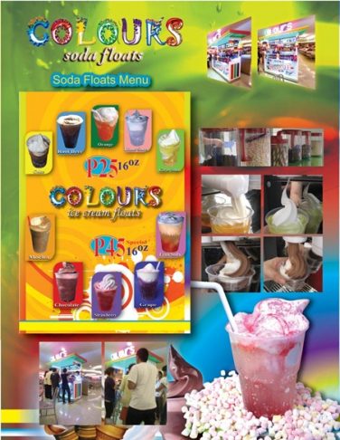 colours soda floats menu