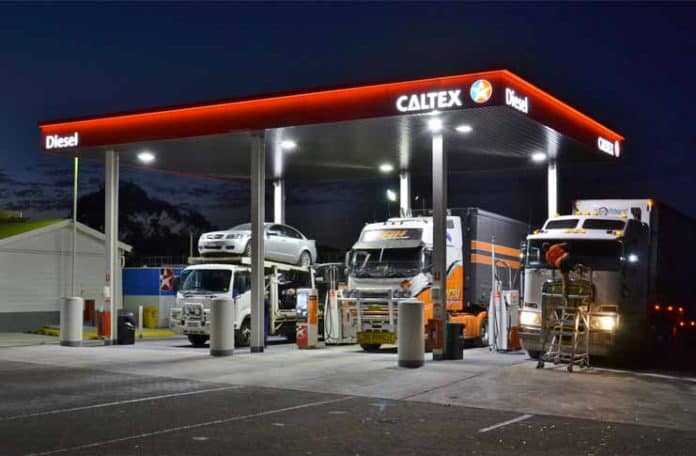 caltex petrol station