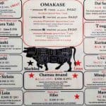Yakiniku Menu