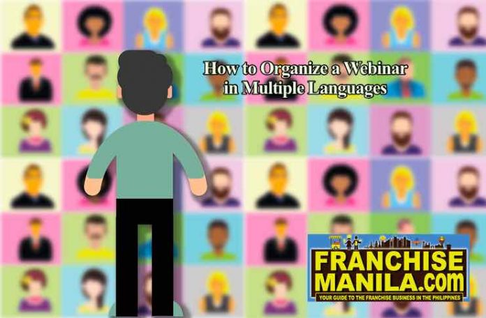 organize a webinar in multiple languages